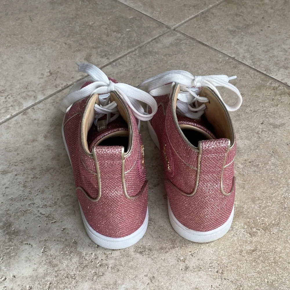 Christian Louboutin Glitter Pink Sneakers - Picture 5 of 16